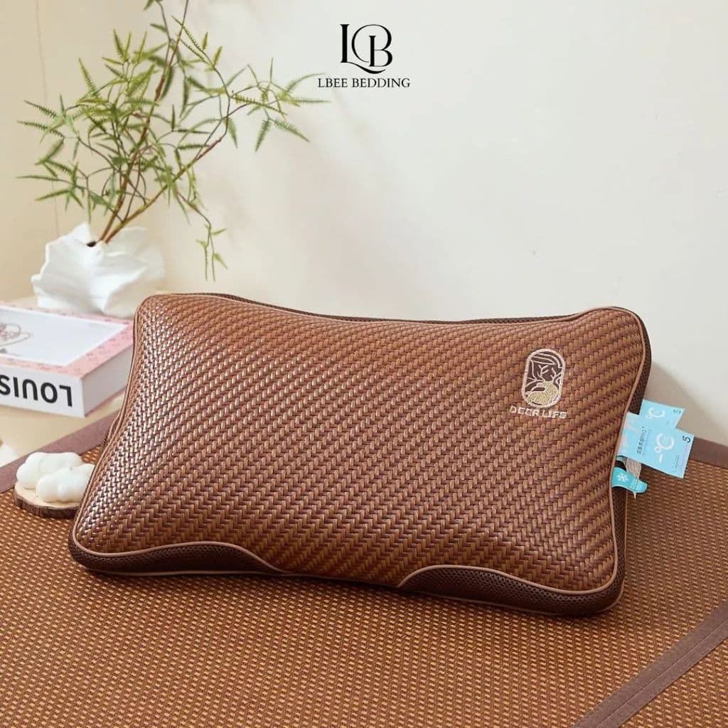 Gối Mây Đan Lạnh Thoáng Khí Nhập Khẩu Kích Thước 35x55cm