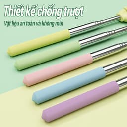 "Que chỉ bảng inox hình ngón tay, gậy chỉ bảng dạy chắc chắn, dài 68,5cm, chống trơn trượt bền bỉ." 6