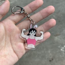 Móc Khoá Chaien Kitty Shizuka Cơ Bắp Cute Đôi Sanrito anime  MK_ĐH 5