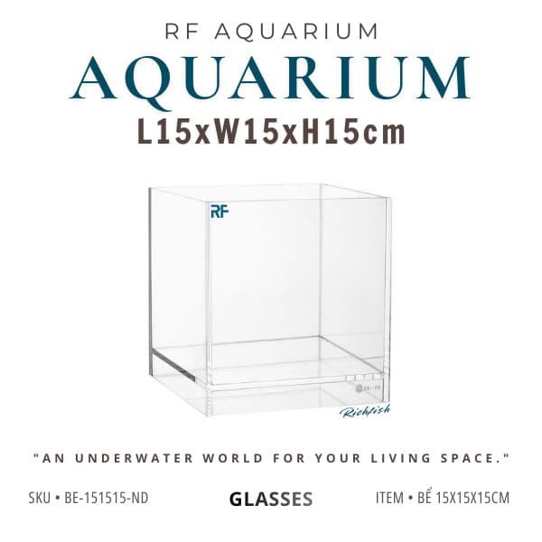 Bể Cubic15 Nâng Đáy Kích Thước 15x15x15cm Đáy Nâng 2cm | RF Aquarium