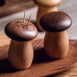 ✨✨Hộp Đựng Tăm Gỗ Sồi Đầu Nấm đáng yêu, hộp tăm cho gia đình nhà bếp bền bỉ tiện dụng 1