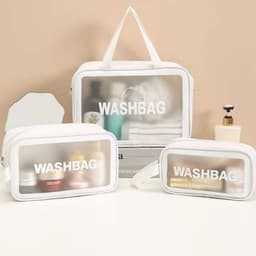 Set 3 Túi Đựng Mỹ Phẩm Trong Suốt💚CAM KẾT CHUẨN💚 Túi Du Lịch Trong Suốt Chống Thấm em.shoppp 2