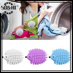Bóng Giặt Hình Nhím Silicon Chống Rối Quần Áo Máy Hỗ Trợ Đánh Bay Vết Bẩn Tiện Lợi Sanshop 4