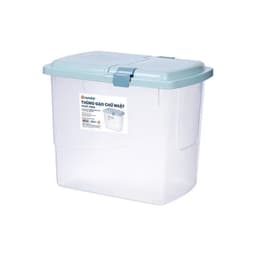 Thùng đựng gạo 15kg nắp kín - Hộp chứa hạt đỗ kèm cốc đong kẻ vạch nhựa Việt Nhật. Hộp chứa gạo có nắp 5355 AMIZIN 9