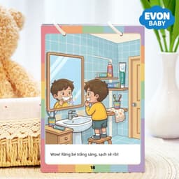 Thẻ Flash EVON BABY dạy bé tập nói - BÉ TẬP ĐÁNH RĂNG 6
