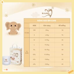(TRỢ GIÁ 8%)Tã bỉm trẻ em KAMI ORGANIC - bỉm Nhật Đủ size mềm mỏng,thấm hút tốt 5