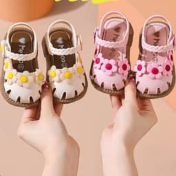 [Form To] Dép Sandal Đính Hoa DépTập Đi Cho Bé Gái Tập Đi Từ 6 Tháng Đến 3 Tuổi Chống Trơn Trượt 2026 [MD3] 2