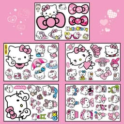 Hình dán trang trí Hello Kitty dễ thương cho xe điện, xe máy, vali, mũ bảo hiểm, che vết trầy xước và chống thấm nước. 1