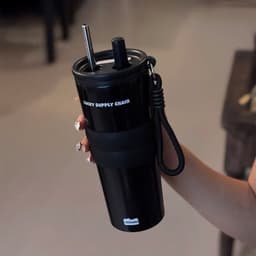 Ly Giữ Nhiệt Lạnh Dung Tích 700ML Tặng Kèm MócKhoá , Ly giữ nhiệt màu sắc basic có ống hút chất liệu inox 316 cao cấp 6