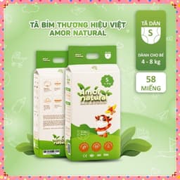 COMBO 2 bịch Tã Bỉm Quần Dán AMOR NATURAL, Mềm Mại, Mỏng Nhẹ đủ size 7