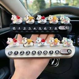 Bảng số điện thoại trang trí taplo ô tô hình ngựa nhỏ xinh 1