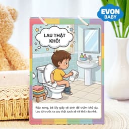 Thẻ Flash EVON BABY dạy bé tập nói - BÉ TRAI TỰ ĐI VỆ SINH 4