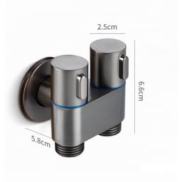 Van chia nước chữ H cao cấp , van khóa nước 2 cổng xả độc lập chia nước đa năng 6