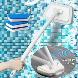 Bàn Chải Đa Năng Nhà Tắm Tay Cầm Dài - Cọ Sàn, Vệ Sinh Bồn Tắm, Đường Ray Cửa & Góc Khuất 1