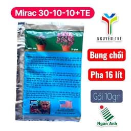 Mirac 30-10-10+TE – Bung Chồi Mạnh, Xanh Lá Nhanh (Gói 10g Pha 16L) 2