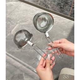 Set 2 Chiếc Rổ Nhúng Lẩu Inox 304 Có Quai Gài Tay Cầm Tiện Lợi vuông 12cm, tròn 10cm em.shoppp 6