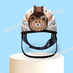 Nón Bảo Vệ Đầu Có Chắn Bụi Cho Bé - Mũ Bảo Hộ Trẻ Em - Mũ Bảo Vệ Đầu Bé Tập Ngồi Xe Có Tấm Chắn Bụi 7