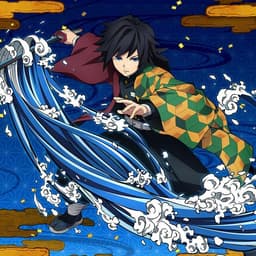 (tặng sticker) (VIỀN TRÒN) Hộp quà tặng THỦY TRỤ - Tomioka Giyu Kimetsu No Yaiba Anime Manga Sưu Tầm 4