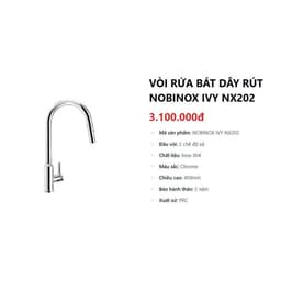 Chậu rửa 1 hố cao cấp NOBINOX ARVO B085 | Kích thước 85 X 50 CM | Hàng chính hãng 9