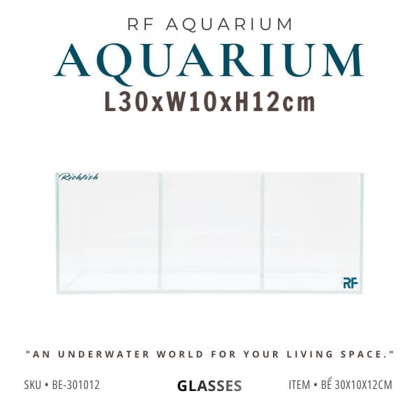 Bể Cá Betta Kích Thước 30x10x12cm Được Chia 3 Ngăn Tách Biệt | Kính Việt Nhật Dày 4mm | RF Aquarium