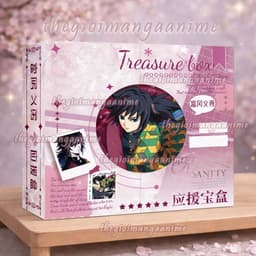 (tặng sticker) (VIỀN TRÒN) Hộp quà tặng THỦY TRỤ - Tomioka Giyu Kimetsu No Yaiba Anime Manga Sưu Tầm 1