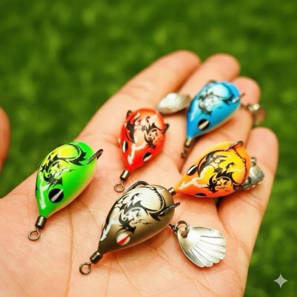 Nhái Hơi Chado Ngũ Long Mini 2.8cm 5.5g – Mồi Lure Câu Cá Lóc, Cá Chẽm, Thiết Kế Nhỏ Gọn, Dễ Ném Xa
