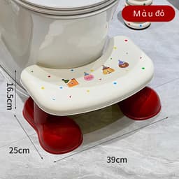 Ghế Kê Chân Toilet Họa Tiết Dễ Thương - Ghế Gác Chân Bồn Cầu Chữ U, Có Đệm Chống Trượt, Tốt Cho Sức Khỏe 9