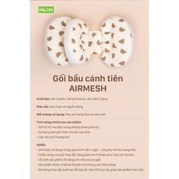Gối Chặn Bầu Cánh Tiên Airmesh - Gối Bà Bầu Muslin Cao Cấp Thoáng Mát Dễ Giặt Nâng Đỡ Bụng Ôm Tựa Lưng 3