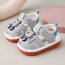 Dép Sandal Tập Đi Cho Bé 0-2 Tuổi Có Kèn Họa Tiết Gấu Phát Sáng Đế Mềm Siêu Êm Chân (MK77) 4