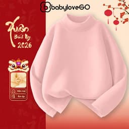 Áo giữ nhiệt Ultra Warm cho bé gái BabyloveGO áo thu đông dài tay cao cổ lọ ấm áp, co giãn tốt 1