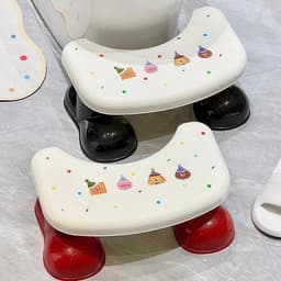 Ghế đẩu phòng tắm DAPHS, Bồn cầu tựa chân hoạt hình chống trượt, Thiết thực chắc chắn Hỗ trợ nhà vệ sinh Bước sử dụng phòng tắm 9