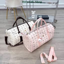 Túi du lịch, túi trống size 50 chất da pu in hình mèo cute đáng yêu (tặng kèm móc treo) - hieuanh1688 3