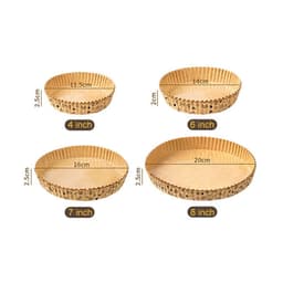 ZOOMING 50 Khay Giấy Pizza, Chảo Pizza Dùng Một Lần Chống Dính Tròn, Ứng Dụng Nướng Bánh Giấy Chống Mỡ Đa Kích Thước 2