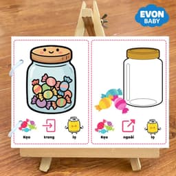 Thẻ Flash EVON BABY dạy bé tập nói - Bé Tập Nhận Biết PHƯƠNG HƯỚNG 4