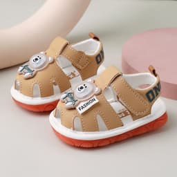 Dép Sandal Tập Đi Cho Bé 0-2 Tuổi Có Kèn Họa Tiết Gấu Phát Sáng Đế Mềm Siêu Êm Chân (MK77) 6