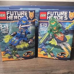 [ Không in lưng ] Đồ chơi mô hình xếp hình nhân vật Nexo Knᶖgt Future Heroes OBM -35 pcs 4