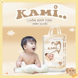 (TRỢ GIÁ 8%)Tã bỉm trẻ em KAMI ORGANIC - bỉm Nhật Đủ size mềm mỏng,thấm hút tốt 3
