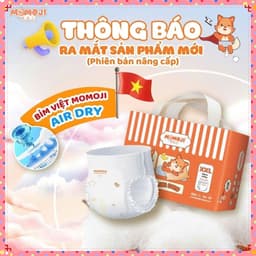 (COMBO 3 bịch TẲNG 1 bịch) Tã Bỉm MOMOJI EXTRA SOFT  mềm mỏng thấm hút tốt 5