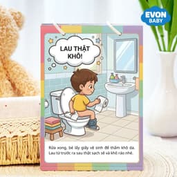 Thẻ Flash EVON BABY dạy bé tập nói - CHỦ ĐỀ BÉ TỰ LẬP 7