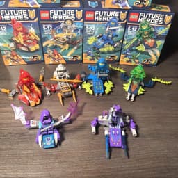 [ Không in lưng ] Đồ chơi mô hình xếp hình nhân vật Nexo Knᶖgt Future Heroes OBM -35 pcs 2