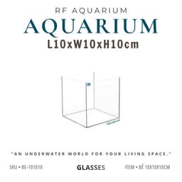 Bể Cá Nhỏ Kích Thước 10x10x10cm Nuôi Cá Betta, Trồng Cây Bán Cạn, Sen Đá | RF Aquarium 1
