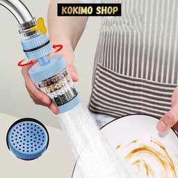 Đầu vòi lọc nước trực tiếp 6 lớp Carbon xoay 360° tiện dụng 3x12cm 1