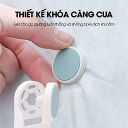 Bộ 4 cái kẹp chống trượt ga trải giường drap và vỏ chăn LADOHOME D1863, kẹp cố định góc chăn bông ga giường 5