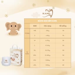 Combo 2 bịch tã bỉm trẻ em Nhật Bản Kami mỏng nhẹ thoáng khí êm ái 4