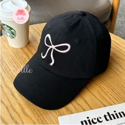 Mũ lưỡi trai unisex nón bóng chày nam nữ thêu nơ phong cách Hàn Quốc Sollle STCB 9