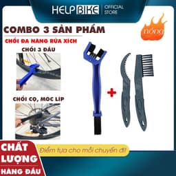 Combo Bàn chải 3D và bàn chải khe - Dụng cụ vệ sinh xích hiệu quả cho xe máy 1