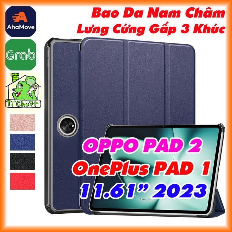 [Ảnh Thật] Bao Da MTB OPPO PAD 2 / OnePlus PAD 1 11.61" 2023 Gấp 3 Khúc Lưng Cứng Có Nam Châm