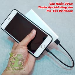 [Ngắn 20cm-Có MFi] Cáp USB Li Ning [B].[E].[A].[T].[S] Tiện Lợi Cho Pin Sạc Dự Phòng- Dây Siêu Bền Bóc Từ Loa/ Tai Nghe 8