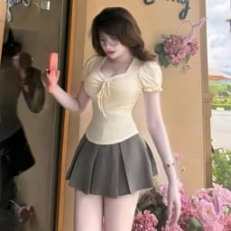 [Có Bigsize 45-85kg] Áo Thun Cổ Tròn Dây Hoa Thiết Kế Thun Gân Tăm Lạnh Mềm Mịn Tôn Dáng LIMO MS572 7