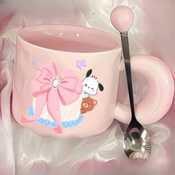 Cốc Sứ Có Nắp Kèm Thìa Pochacco Siêu Đáng Yêu ( Có Hộp Xinh Tặng Sinh Nhật ) em.shoppp 6